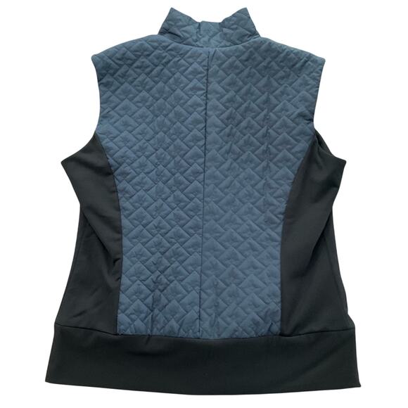 Anatomie Quilted Blue and Black Vest with Stretchy Sides Size XL - Picture 4 of 9